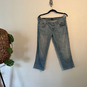 Vintage Citizens of Humanity Women’s White Kelly Low Waist Cropped Ankle Jeans